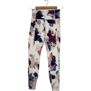 Athleta Floral Rainier Printed Tight Womens Extra Small Ivory Floral Ankle Yoga